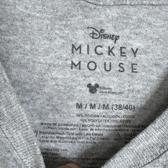 Disney Mickey Mouse Gray Graphic T-Shirt Men's Women's M/M 38/40 - Picture 3 of 7